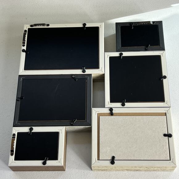 Green Tree Gallery Photo Frame Set 6 Openings Distressed Rustic - Picture 9 of 11